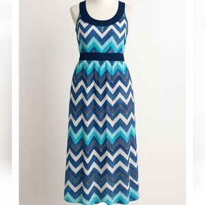 COVINGTON ZIGZAG CHEVRON KNIT MAXI DRESS